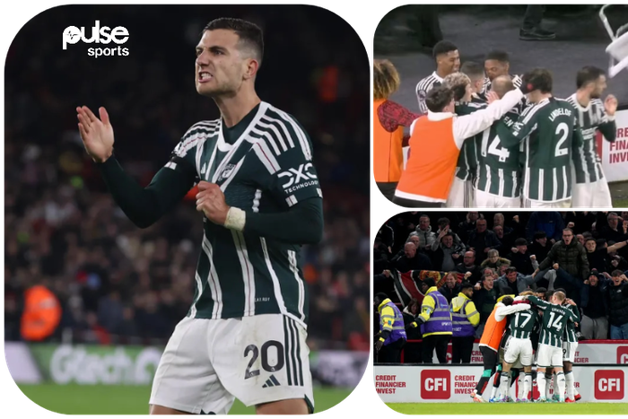 Man United players aimed at with a chair during their celebration