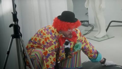 Shock as former Arsenal striker begins new job dressed as clown in Denmark