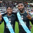 Leicester City stars Issahaku Fatawu and Kelechi Iheanacho || Image via @LCFC on Instagram
