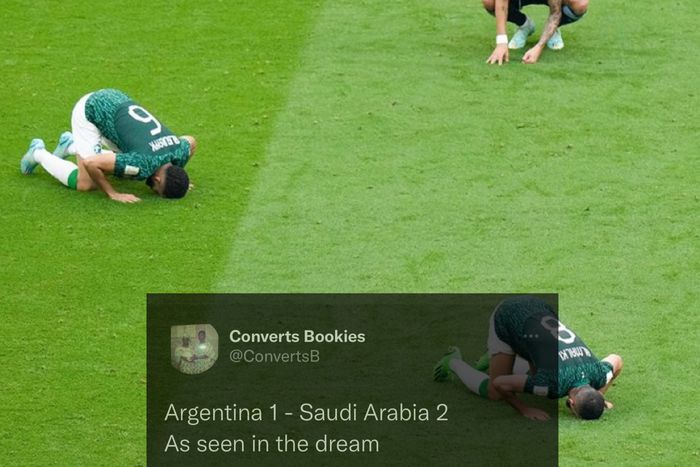 Twitter punter dreams of Argentina v Saudi Arabia  correct score