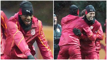 Osimhen All Smiles: Nigerian star lights up Galatasaray training on return