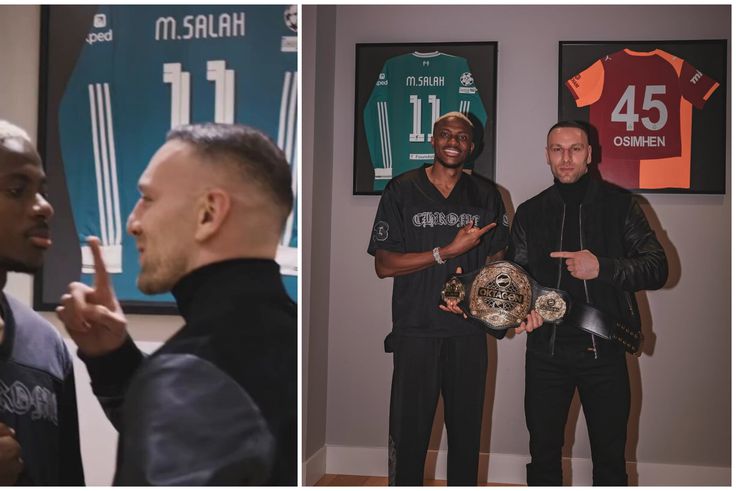Victor Osimhen teams up with European MMA middleweight champion Kerim Engizek in hilarious exchange