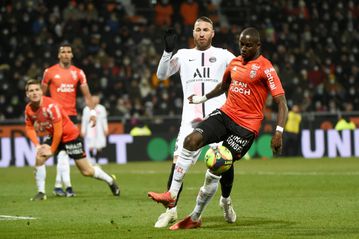 Ramos sent off as PSG snatch draw with struggling Lorient