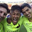 Barcelona legends Luis Suarez, Neymar and Lionel Messi