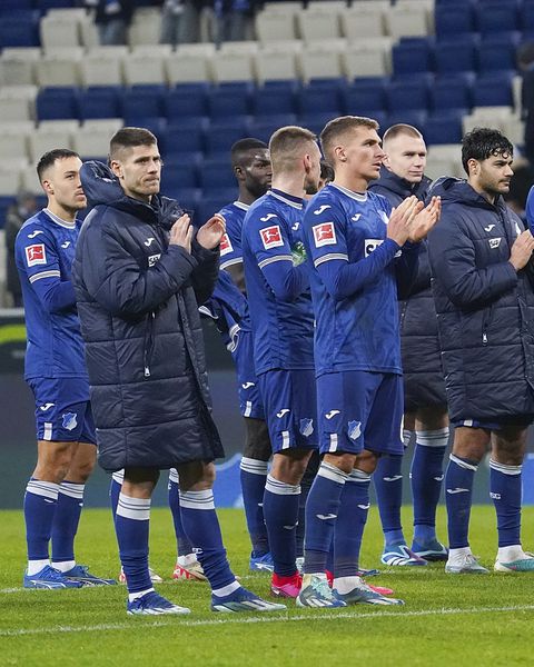 TSG Hoffenheim the tallest team in Europe at an average height of 186.92cm.