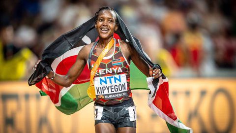 Faith Kipyegon breaks into dance after heroic welcome by Governor