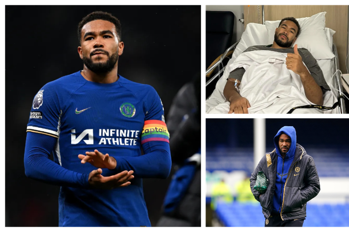 Chelsea defender Reece James in post-surgery