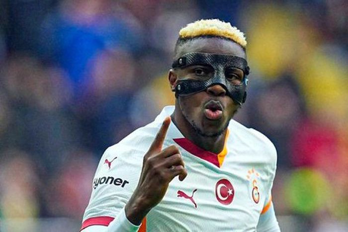 Osimhen celebrates scoring against Keyserispor | X