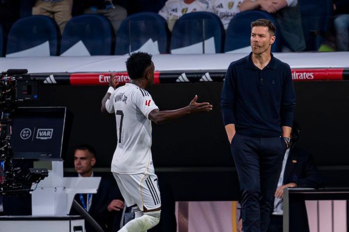 Vinicius in protest against Xabi Alonso || Image credit: Imago