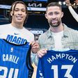 Gary Cahill gifts Chelsea jersey at Orlando Magic game