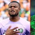 Super Eagles goalkeeper Stanley Nwabali and striker Victor Osimhen