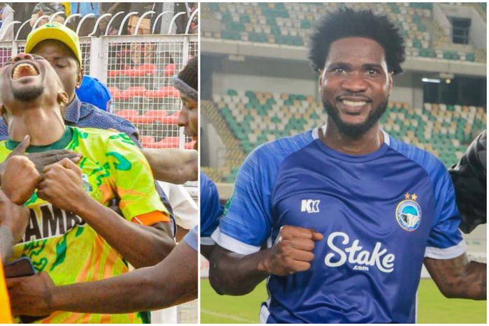 Ahmed Musa (left) and Brown Ideye will go head-to-head when Pillars host Enyimba in the NPFL.