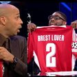 Ligue 1 side Brest sent jerseys to Micah Richards and Thierry Henry, which sparked a viral video online about Brest Lover.