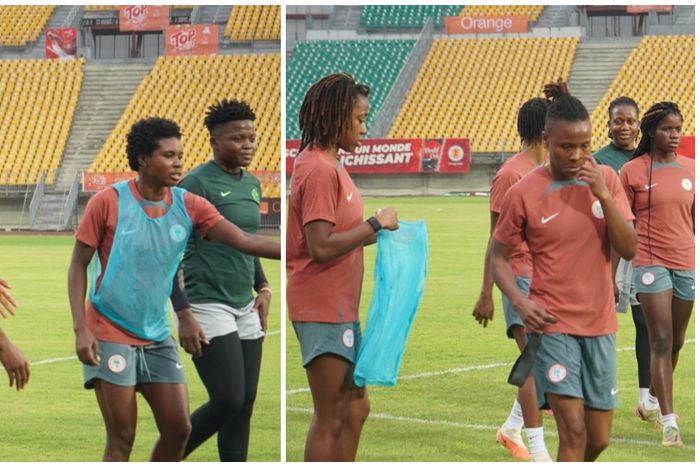 Super Falcons players in Douala for Cameroon.