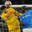Victor Osimhen (SSC Napoli) and Robert Lewandowski FC Barcelona, Barca in action during the UEFA CHAMPIONS LEAGUE soccer match between NAPOLI and BARCELLONA at Diego Armando Maradona Stadium || Image credit: Imago