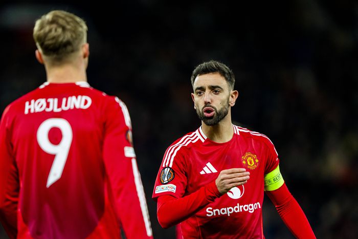 Manchester United stars Rasmus Hojlund and Bruno Fernandes | Imago