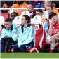 A dejected Arsenal bench after the loss to West Ham.