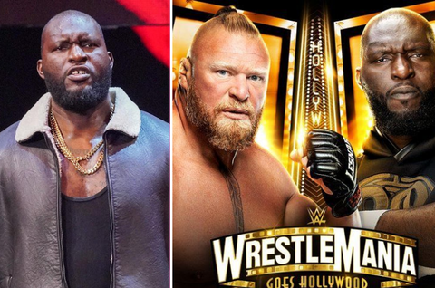 Nigerian Giant Omos fires back at fan who claimed he would not last 3 minutes against Brock Lesnar
