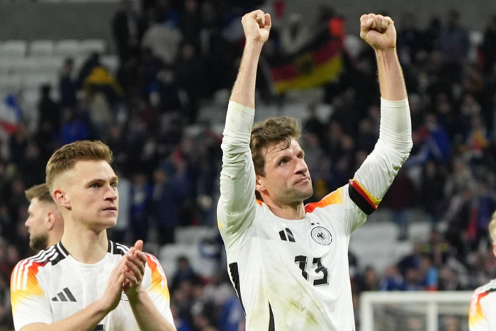 Germany celebrate beating France || Image credit: Imago