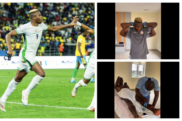 Osimhen gets relaxing massage