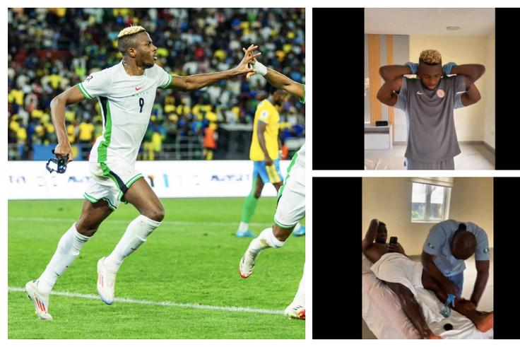 Osimhen gets relaxing massage