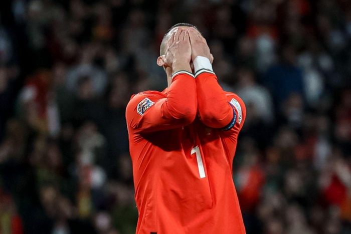 Cristiano Ronaldo (7 Portugal) reacts during the UEFA Nations League football match between Portugal vs Denmark at Estadio Jose Alvalade on March 23rd, 2025 (Joao Bravo SPP)