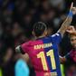 Raphinha celebrating a goal with Lamine Yamal | Imago