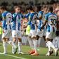 Kaoru Mitoma celebratees goal with Brighton teammates.