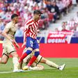 Alvaro Morata in action against Almeria
