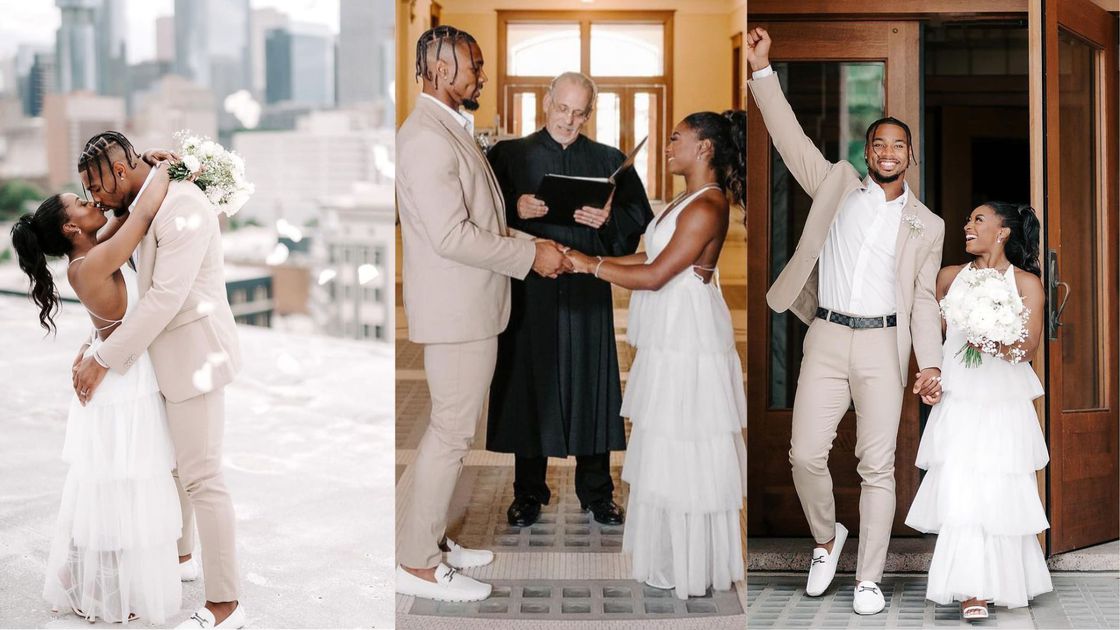 Simone Biles Stoked For New Husband Jonathan Owens After Signing W