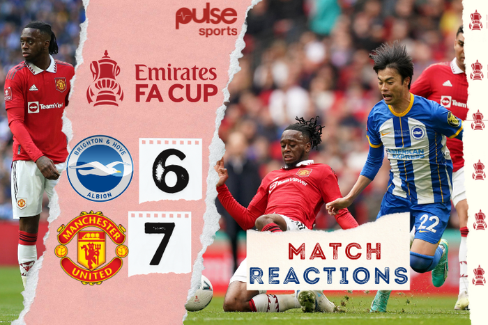 Reactions as Man United edge Brighton on penalties to reach FA Cup final