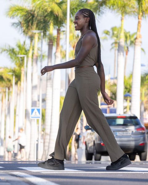 Super Falcons of Nigeria star Rinsola Babajide shows off style.