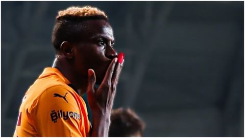 Super Eagles Connection: Boniface bows to 26-year-old Osimhen after scoring in the 26th minute for Galatasaray