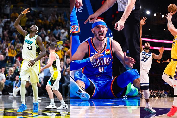 In Game 2 of the NBA Playoffs, the Thunder beat the Grizzlies, the Lakers beat the Timberwolves, and the Pacers outlasted the Bucks at home.