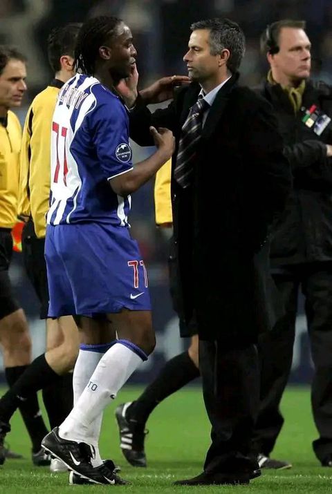 Benni McCarthy and Jose Mourinho
