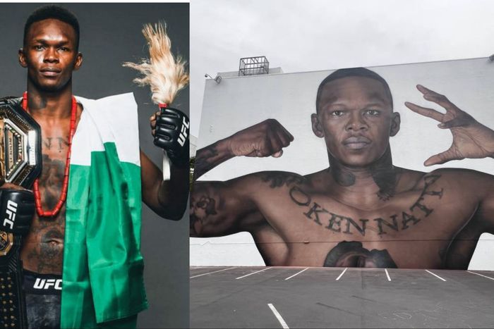 Nigerian-born Stylebender Israel Adesanya gets a mural in New Zealand.