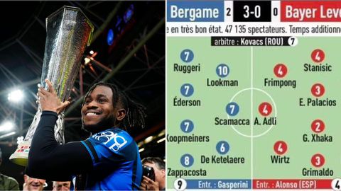 Ademola Lookman earns PERFECT 10/10 rating from L'Equipe to join Messi, Haaland in exclusive club