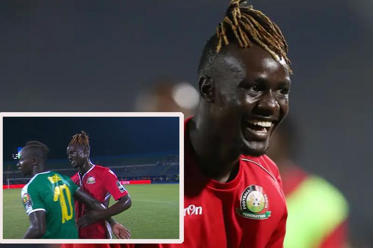 Harambee Stars striker explains akward moment with former Liverpool hero Sadio Mane at 2019 AFCON