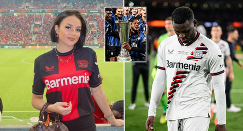 Rikke Hermine: Victor Boniface’s Oyinbo girlfriend tells him one thing he must do after Lookman’s Europa League heroics