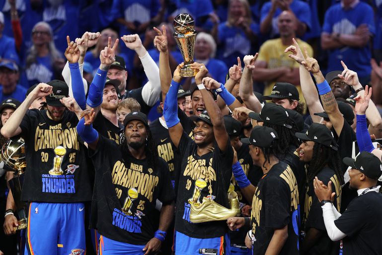 Shai Gilgeous-Alexander wins MVP as the Thunder beat the Pacers in Game 7 of the NBA Finals to win the championship.