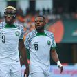 Victor Osimhen and Frank Onyeka of Nigeria during the TotalEnergies Caf Africa Cup of Nations (Afcon 2023) match between Cote D Ivoire and Nigeria at Stade D Ebimpe on January 18, 2024 in Abidjan, Cote d Ivoire. Photo by Segun Ogunfeyitimi
