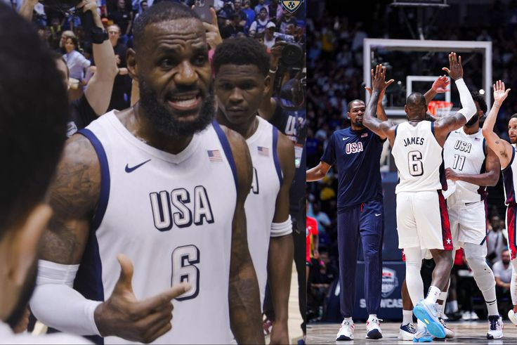 In their final showcase in London, the USA beat Germany 92-88 thanks to some clutch plays from LeBron James.