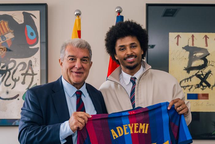 Barcelona's new signing, Karim Adeyemi || X