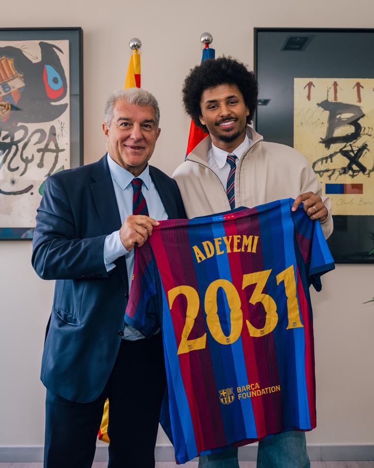 Barcelona's new signing, Karim Adeyemi || X