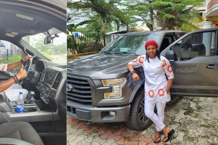 Oparanozie posed with a Ford truck, and the interior and exterior were detailed by her followers. Instagram/Oparanozie
