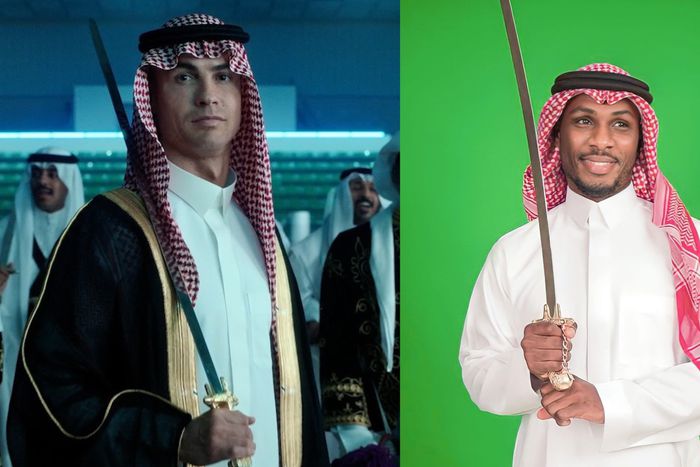 Ighalo and Ronaldo who both play their professional football in Saudi Arabia have participated in the National Day celebrations. Image Credit - Al Nasst/Instagram/Ighalo