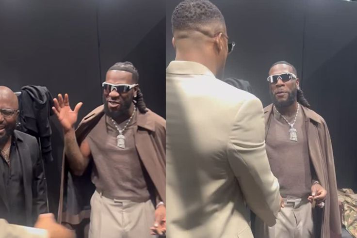 Anthony Joshua is an ambassador for BOSS and is styled by the fashion house for his events outside the ring and met with Burna Boy - Instagram/Anthony Joshua