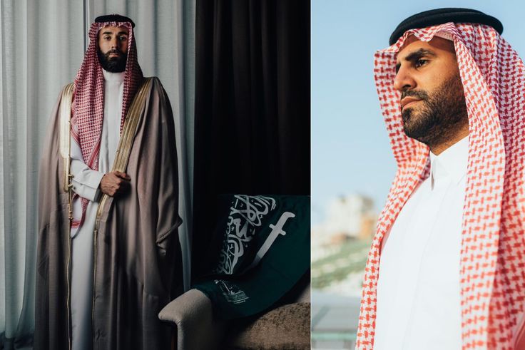 Mahrez and Firmino both posed with the traditional Saudi Arabian outfit while Benzema took it a step further with the sword. Instagram/Al Ahli - Benzema