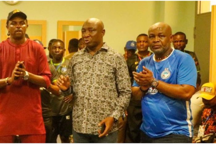 NFF President with Enyimba in Uyo.