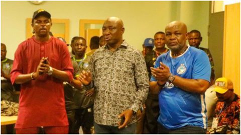 'Don't talk about money always' - NFF President tells Enyimba players, promises support after CAFCC heroics